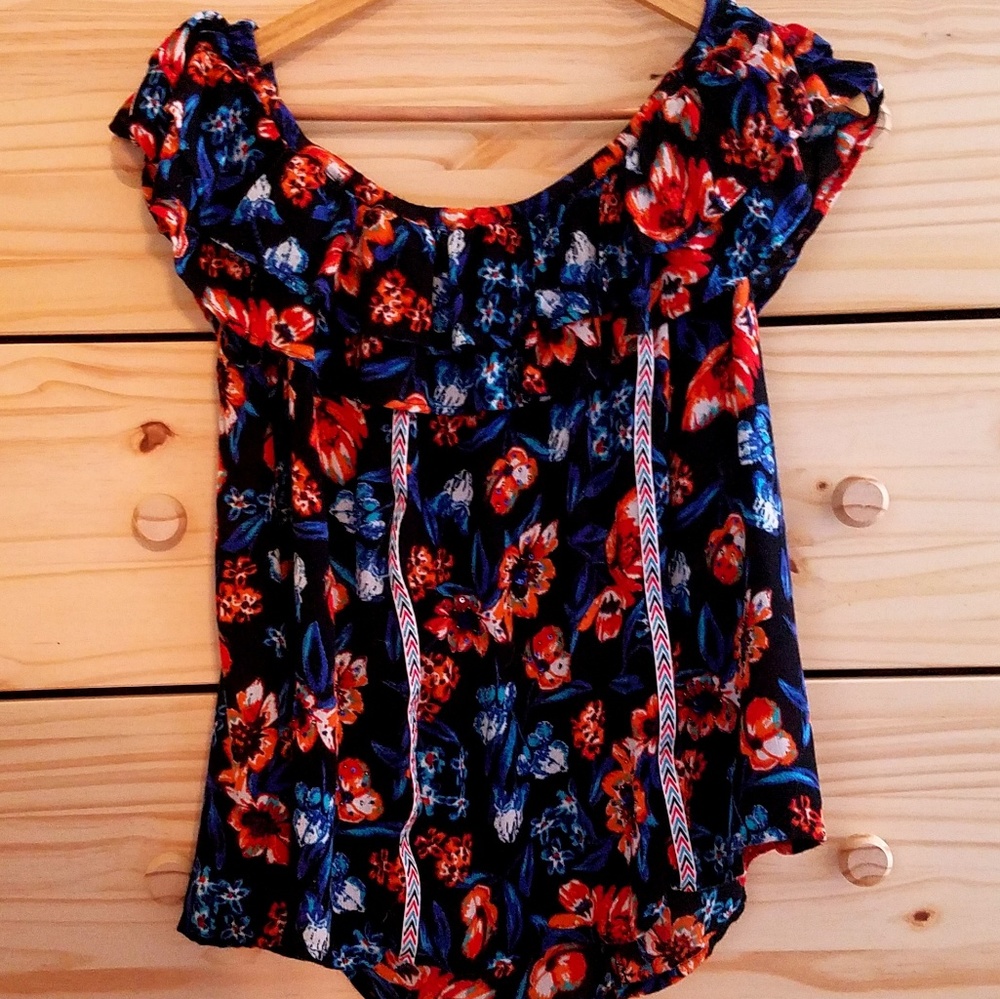 Vibrant floral blouse